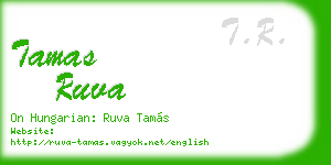 tamas ruva business card